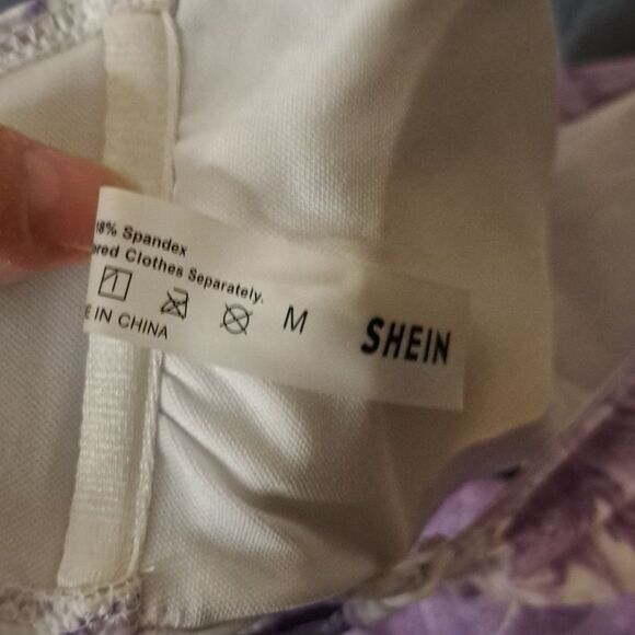 Shein purple and white bikini set size medium - Picture 3 of 4